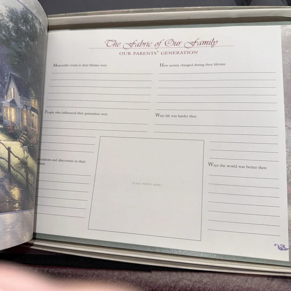 Vntg Our Family History by Thomas Kinkade Keepsake Book New in Box 1998